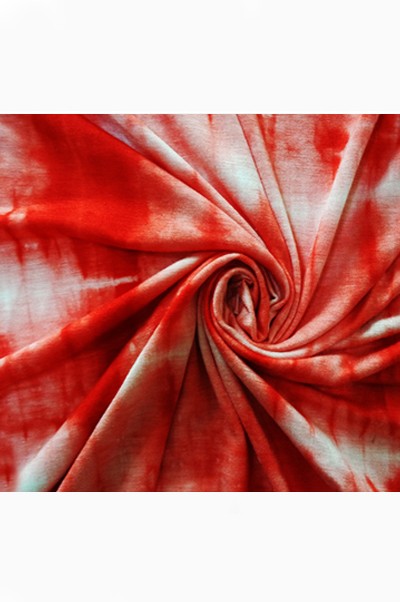 FS-BBH 時尚面料 針織扎染面料 扎染布 弹力印花 彩潑印花 95%人造棉5%氨綸 170g 	  扎 染 t 恤 側面照